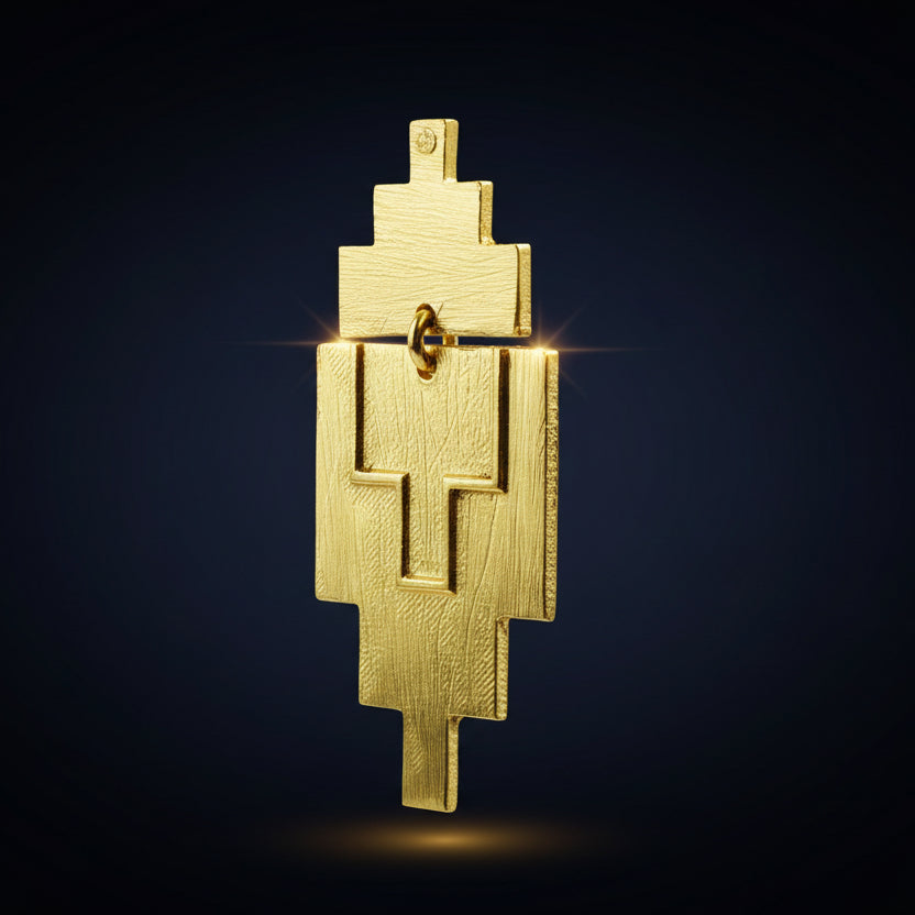 Pendientes KAVANAGH bañados en oro - Diseño con carácter