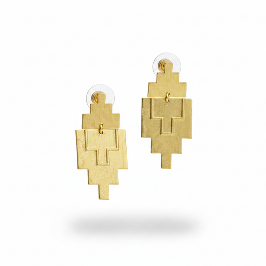 CINEMA earrings plated in 18kt gold