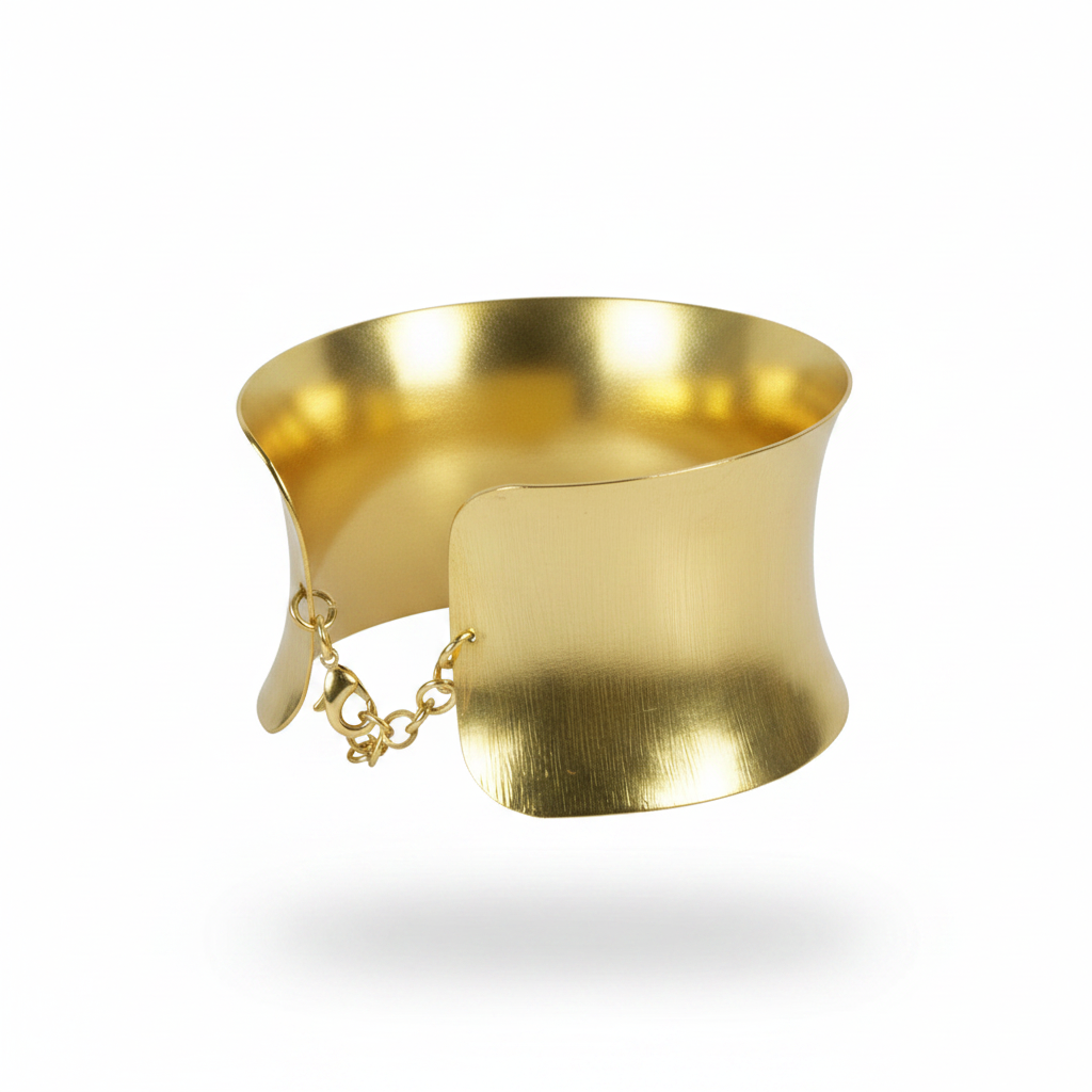 Brazalete DALIA bañado en oro - Diseño con carácter