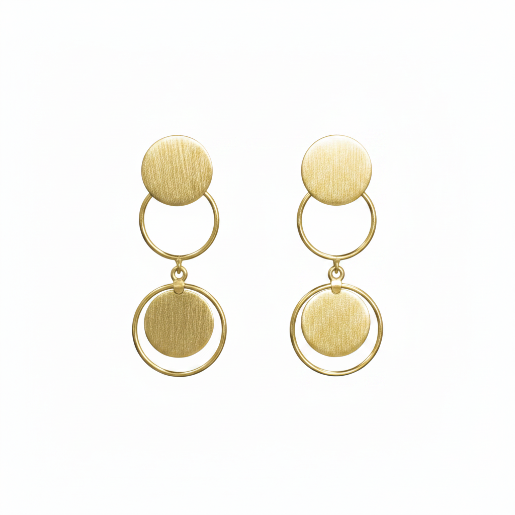 Pendientes VIGATTA bañados en oro - Diseño con carácter