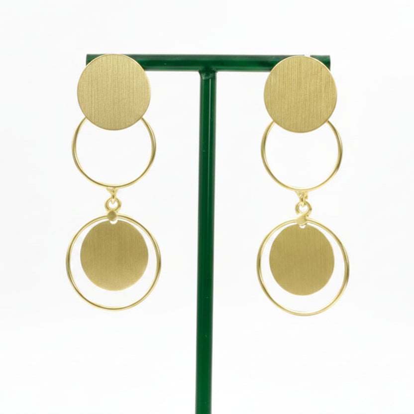 Pendientes VIGATTA bañados en oro - Diseño con carácter
