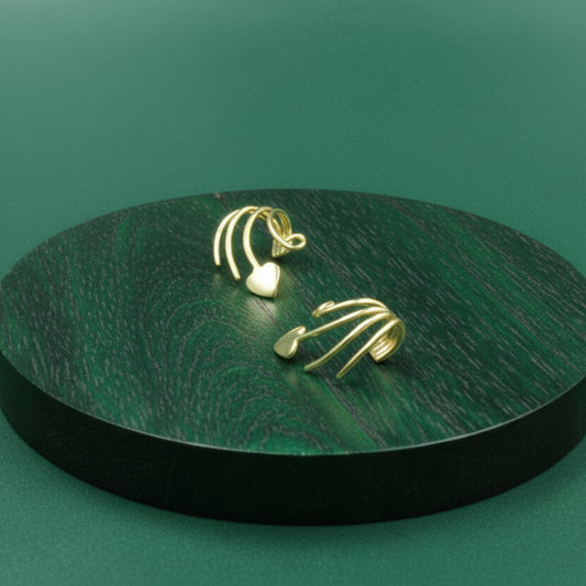 SUNRAY designer earrings plated in 18 kt gold