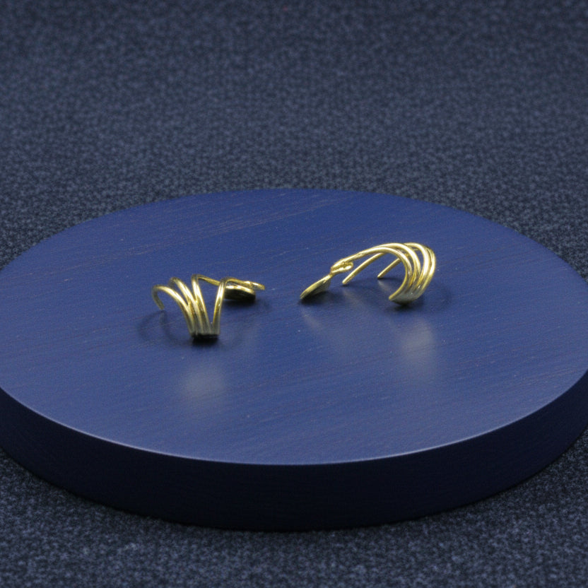 Set pendientes CORAZÓN de diseño bañados en oro
