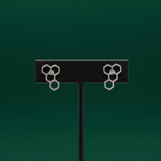 Pendientes PANAL PLATA - Diseño con carácter
