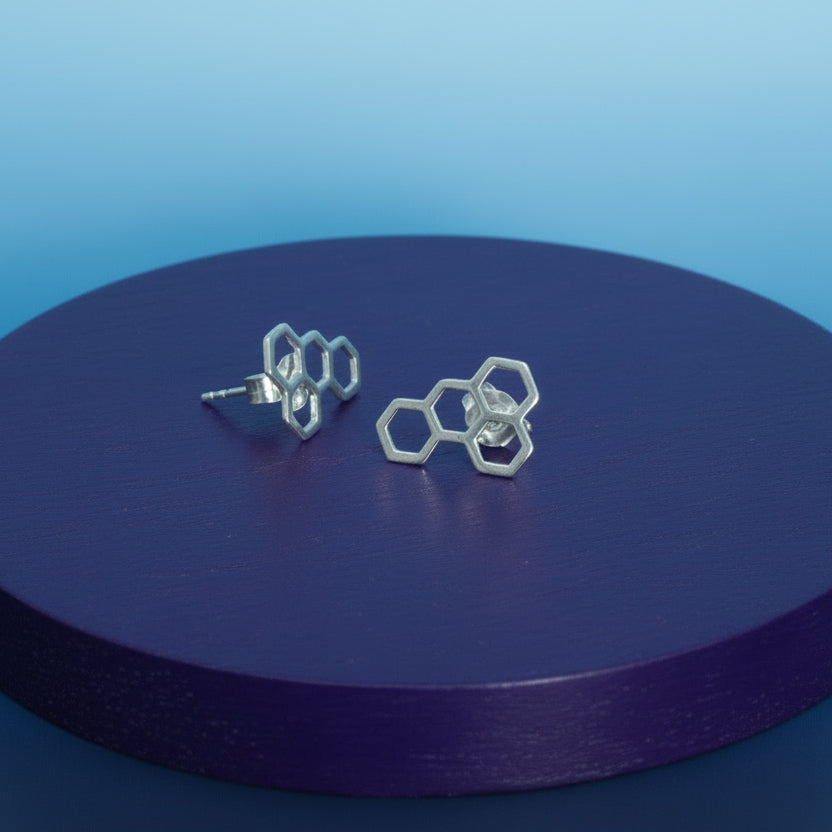 Pendientes PANAL PLATA - Diseño con carácter