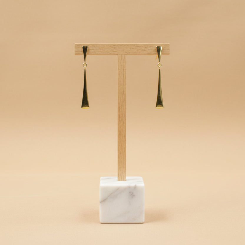 Pendientes CHARLOTTE bañados en oro - Diseño con carácter