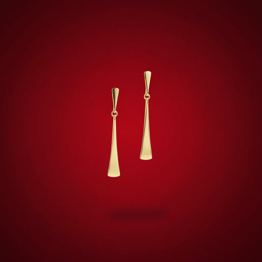 Pendientes CHARLOTTE bañados en oro - Diseño con carácter