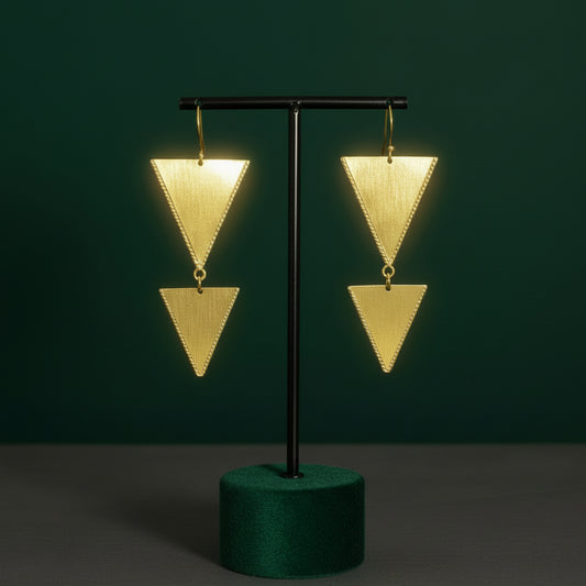 Pendientes BERMUDAS bañados en oro - Diseño con carácter