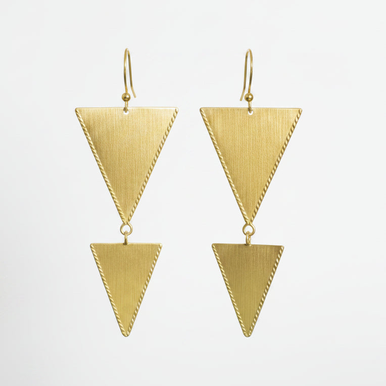 Pendientes BERMUDAS bañados en oro - Diseño con carácter