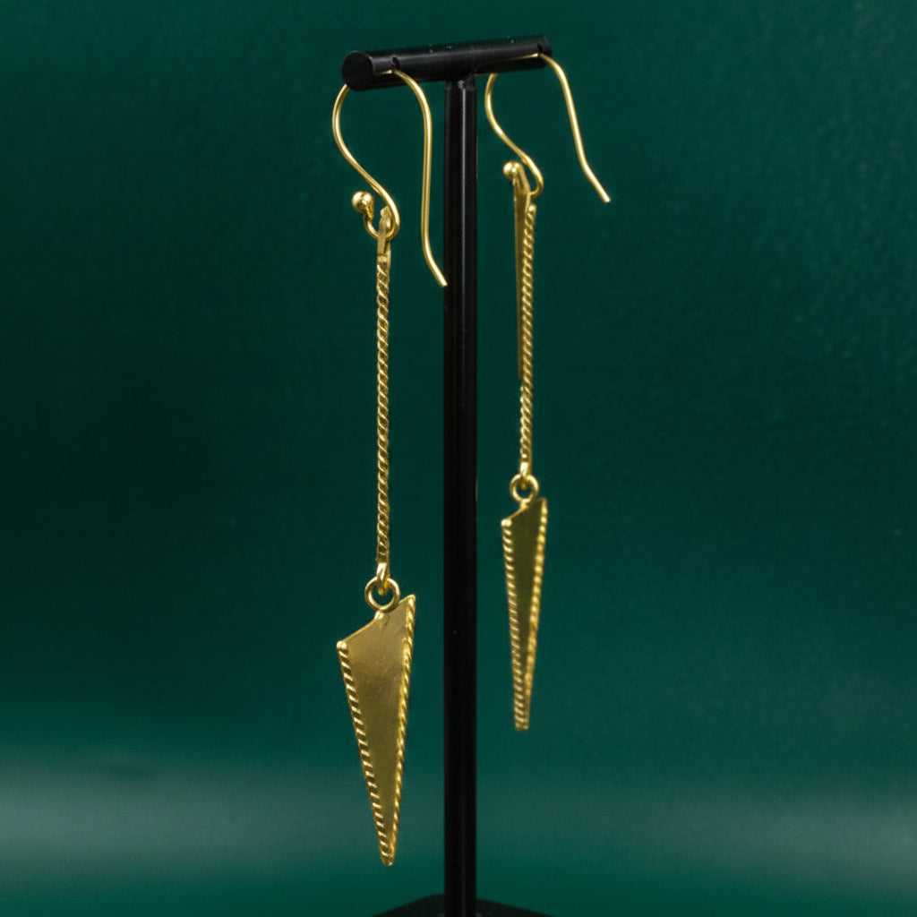 Pendientes BERMUDAS bañados en oro - Diseño con carácter