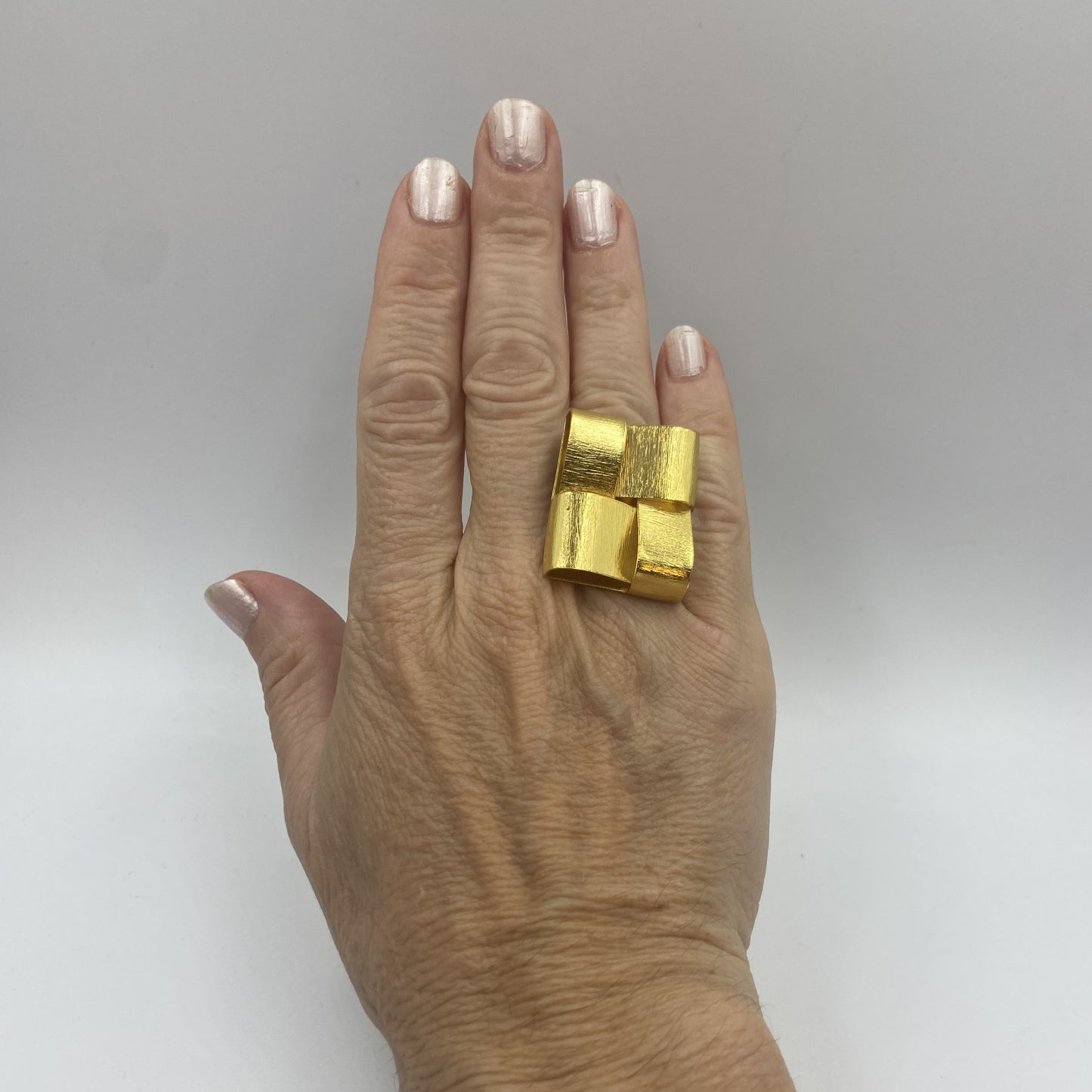 Anillo QUART bañados en oro - Diseño con carácter