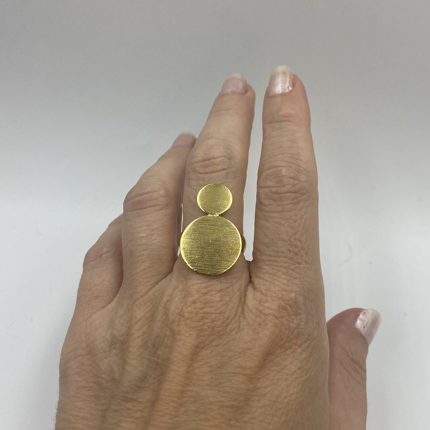 Anillo JÚPITER bañados en oro - Diseño con carácter