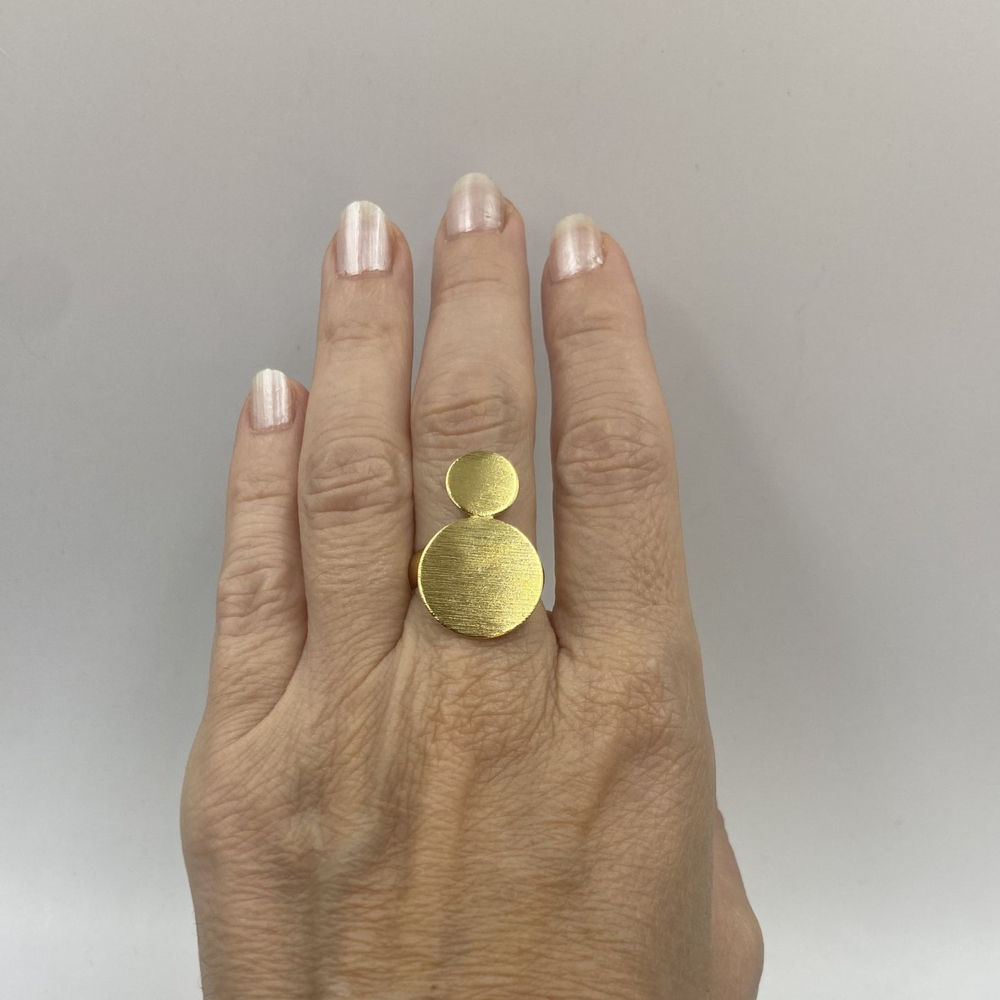Anillo JÚPITER bañados en oro - Diseño con carácter