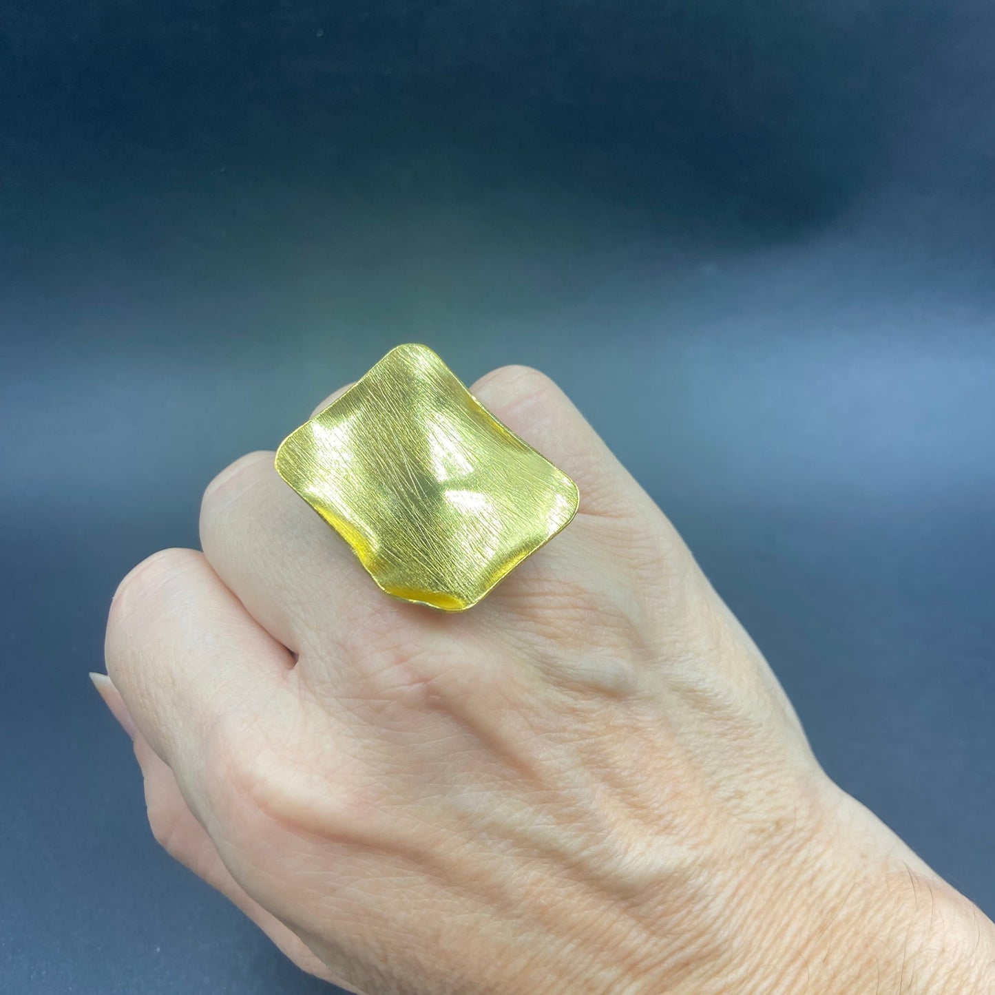 MIRÓ ring bathed in 18kt gold