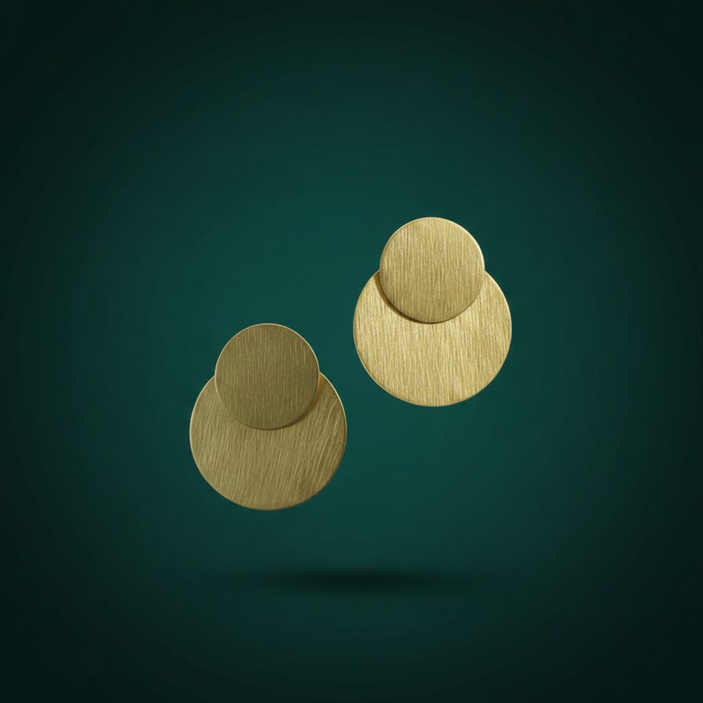 ECLIPSE two-in-one gold-plated earrings