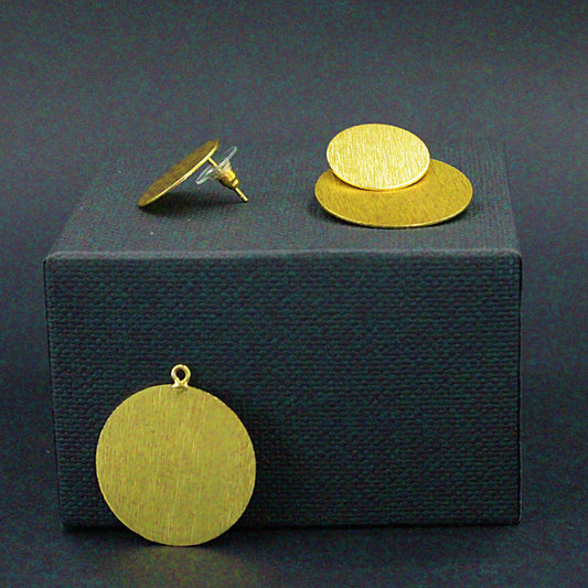 ECLIPSE two-in-one gold-plated earrings