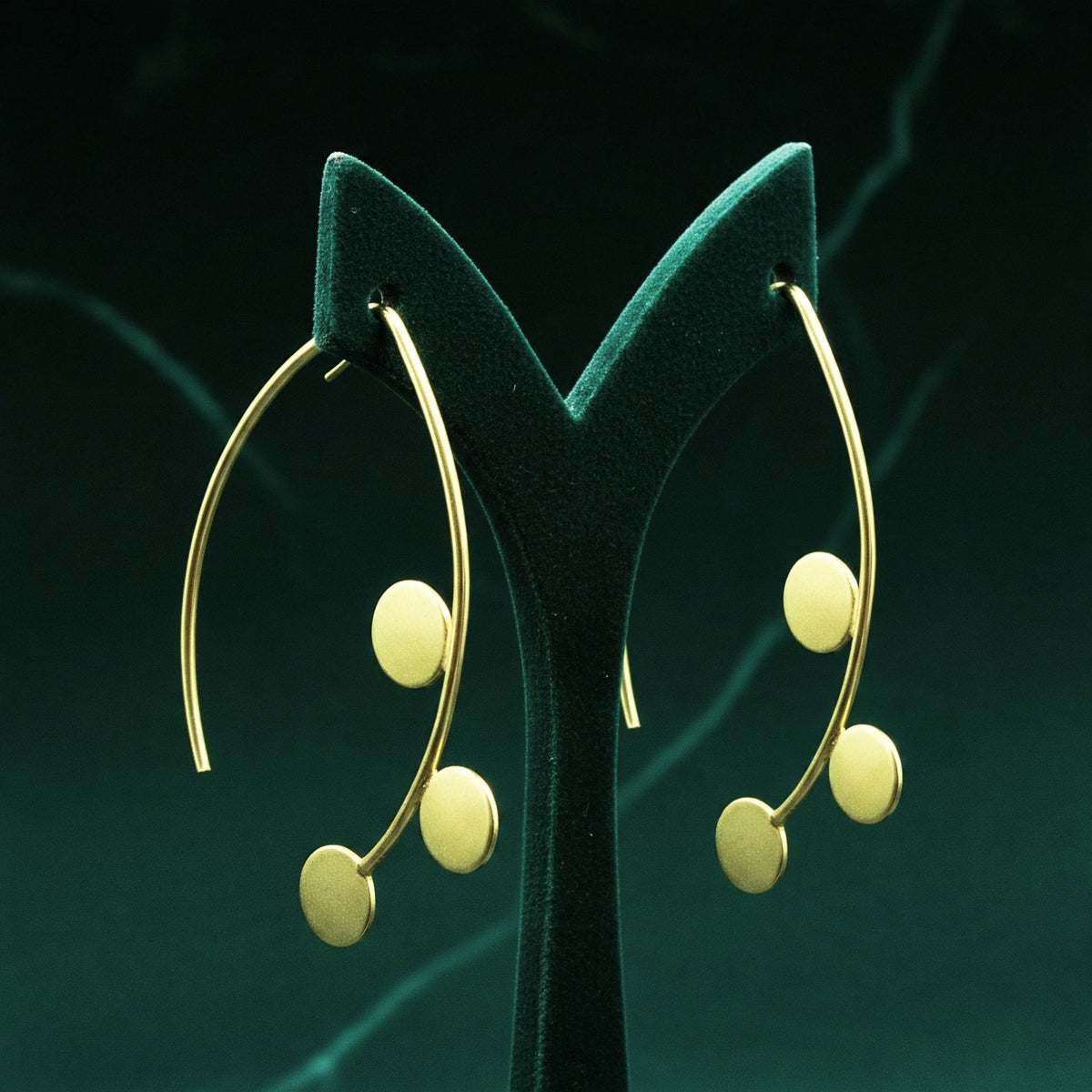 CINEMA earrings plated in 18kt gold