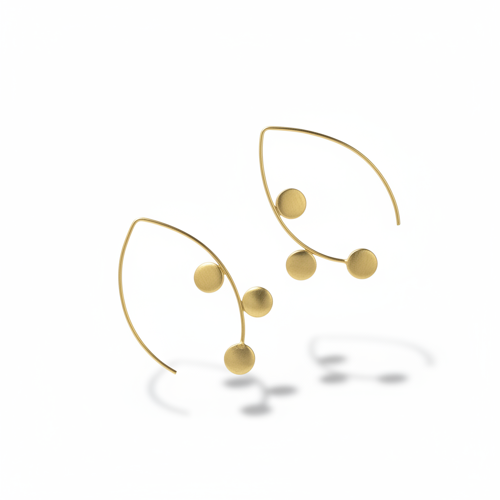CINEMA earrings plated in 18kt gold
