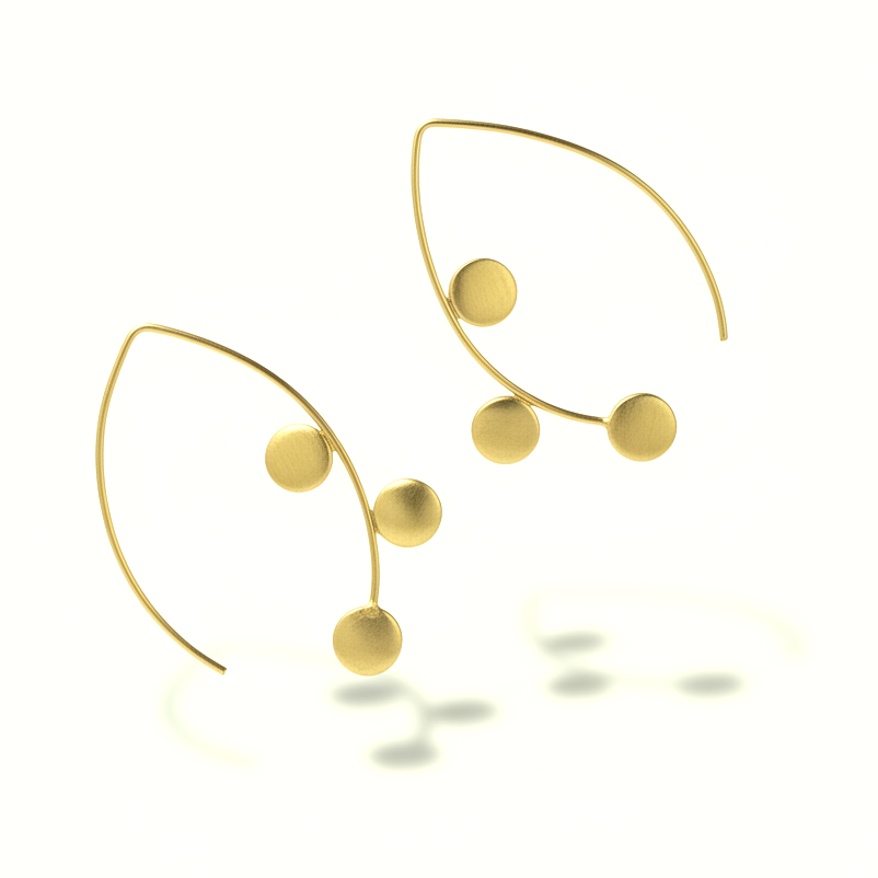 CINEMA earrings plated in 18kt gold