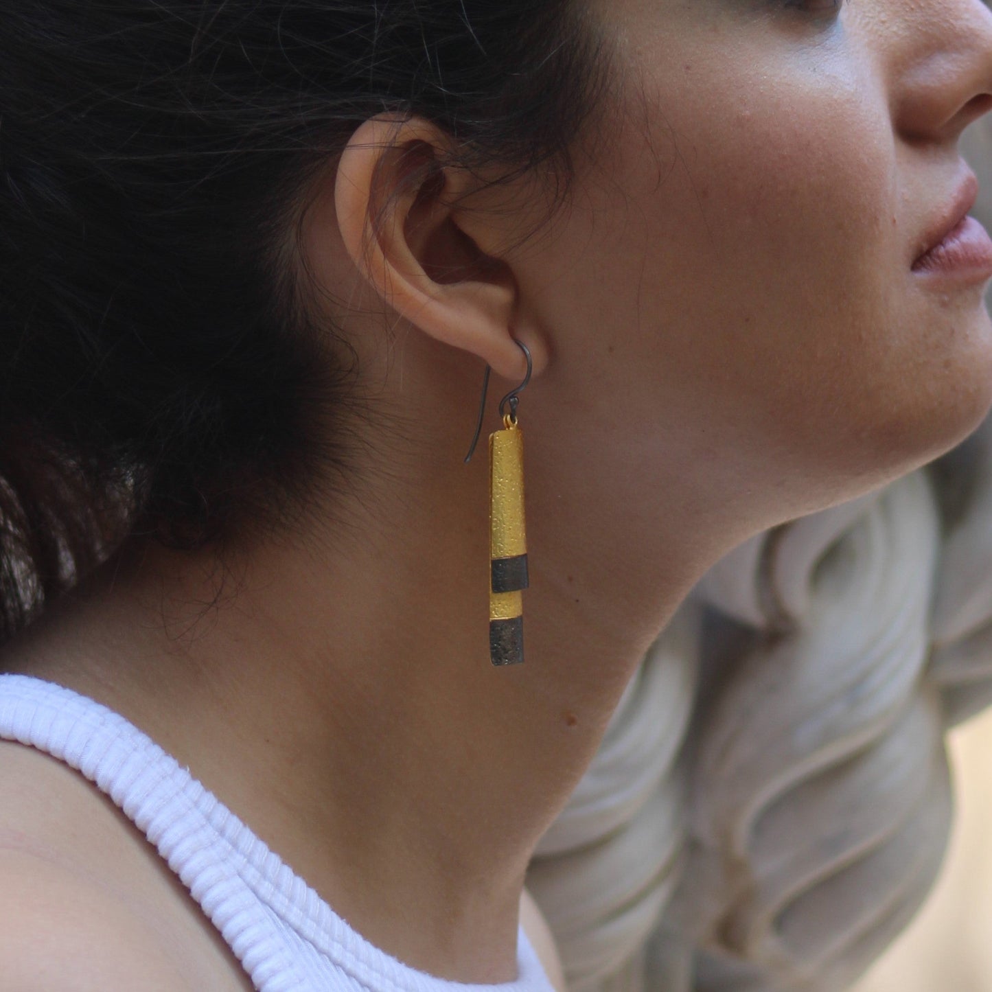 SAQQARA earrings plated in 18kt gold