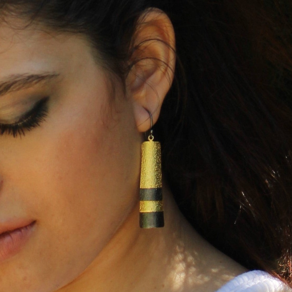 SAQQARA earrings plated in 18kt gold
