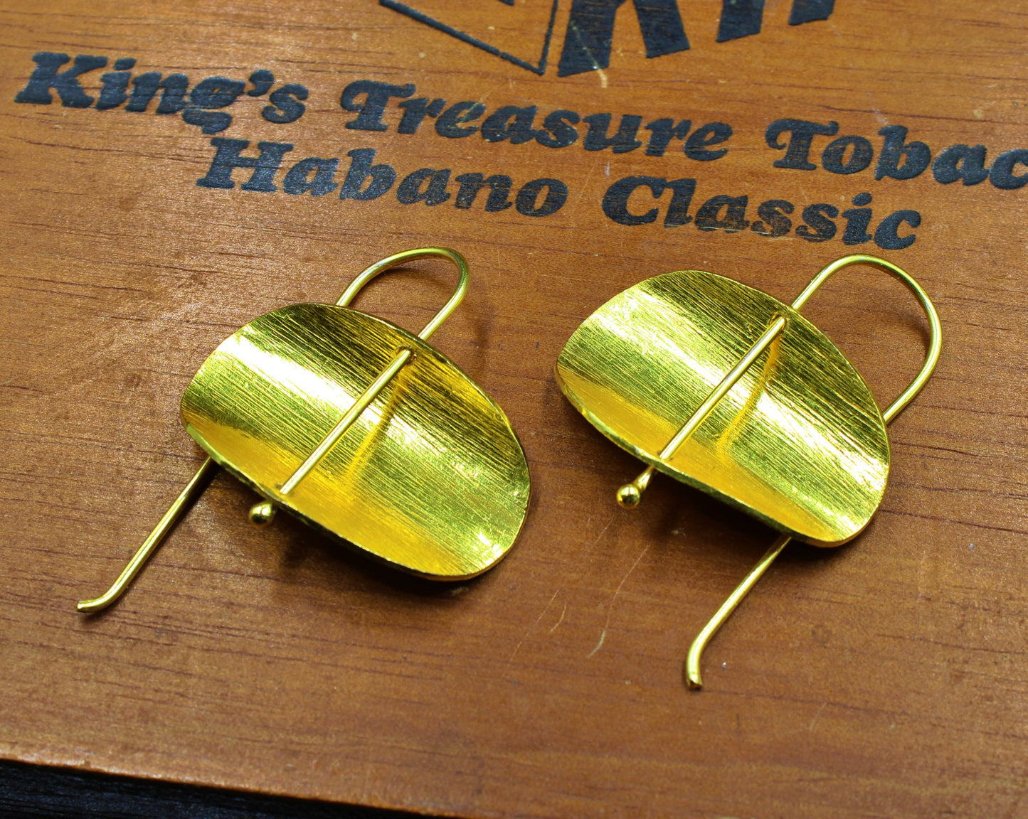 Gold plated earrings 2 in 1 gold plated