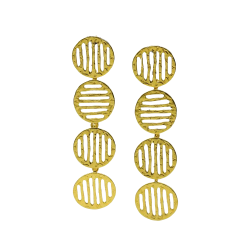 CINEMA earrings plated in 18kt gold