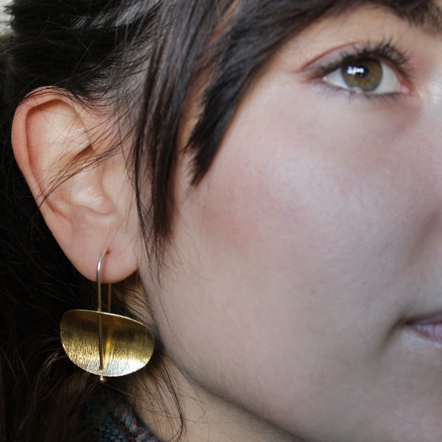 Gold plated earrings 2 in 1 gold plated