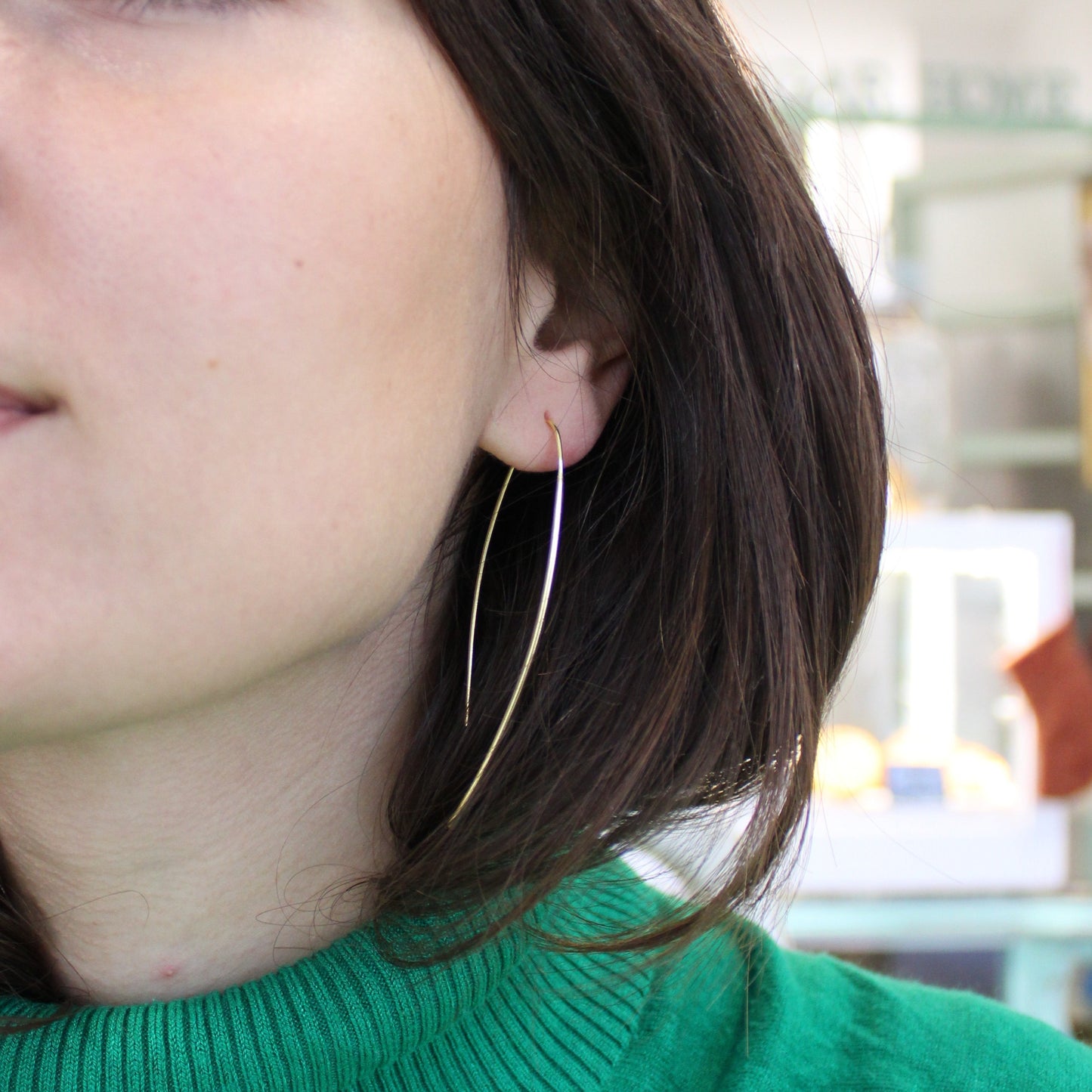 BENE Designer-Ohrringe vergoldet mit 18 kt Gold