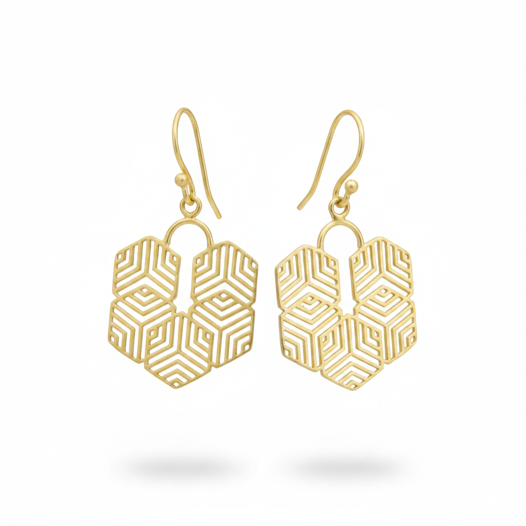 Designer-Ohrringe von FRATTALE, vergoldet mit 18 kt Gold