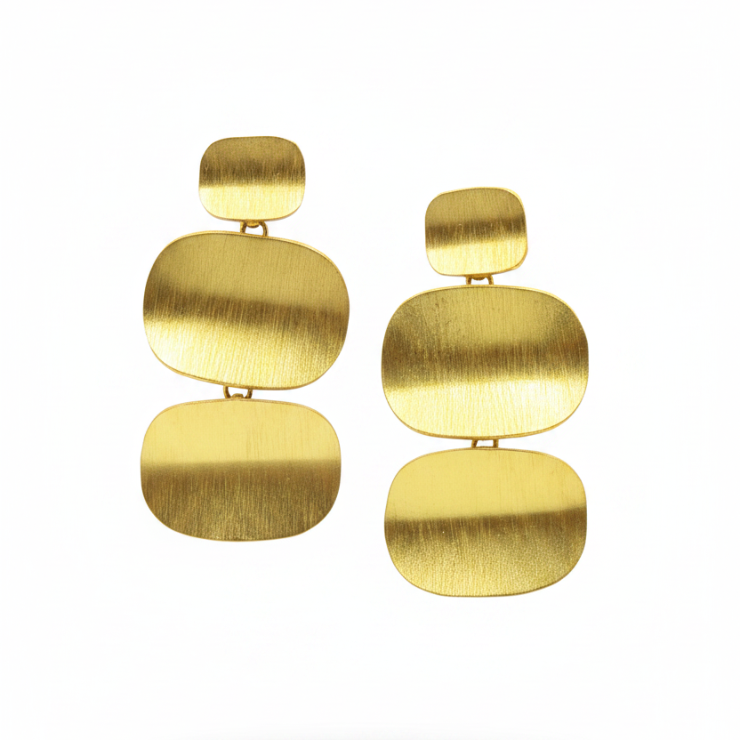 BOÎTE earrings plated in 18kt gold