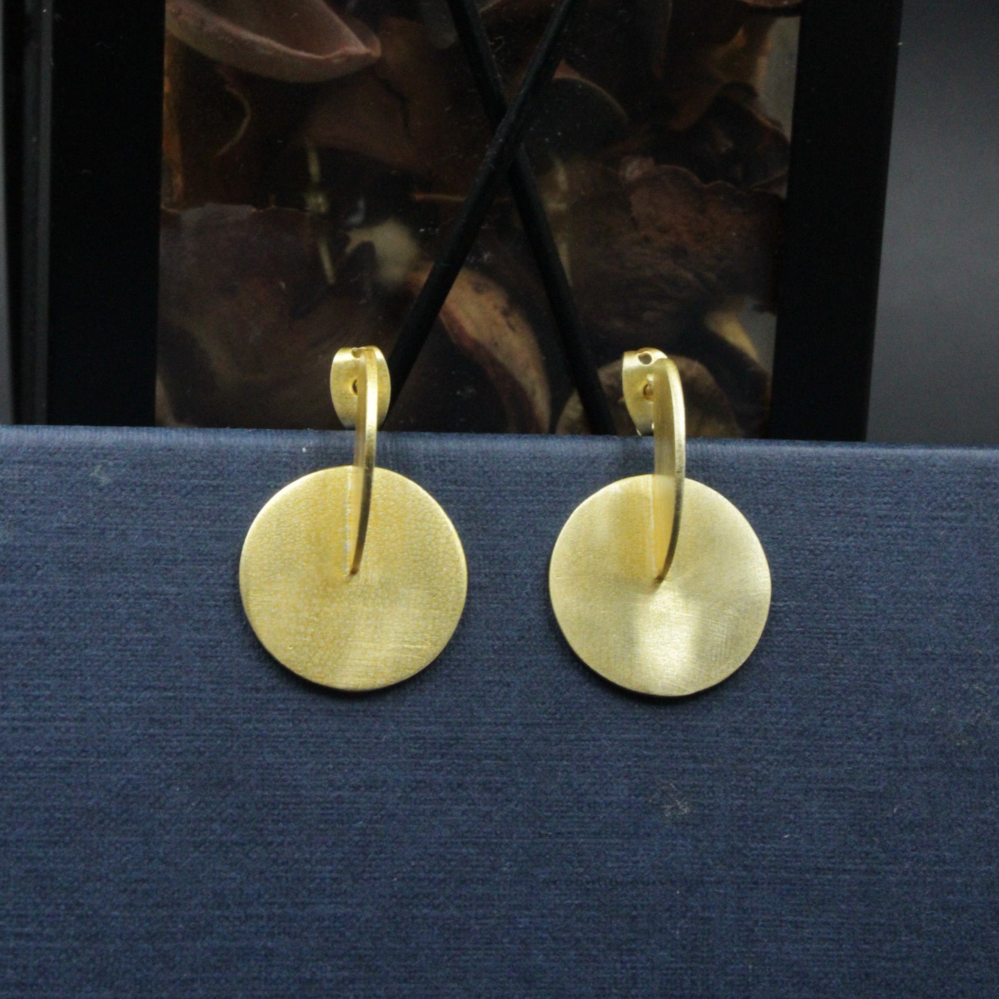 GROPIUS Designerohrringe vergoldet mit 18 kt Gold