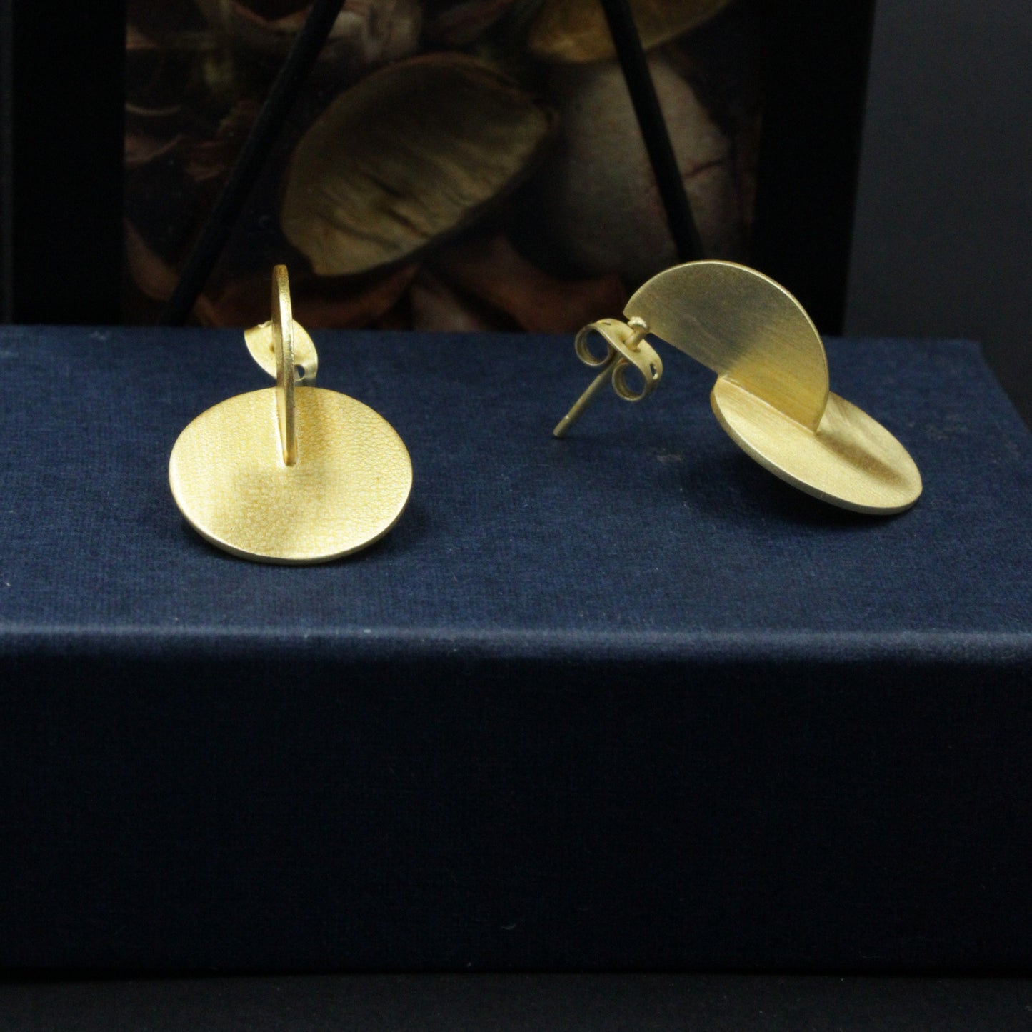 GROPIUS Designerohrringe vergoldet mit 18 kt Gold