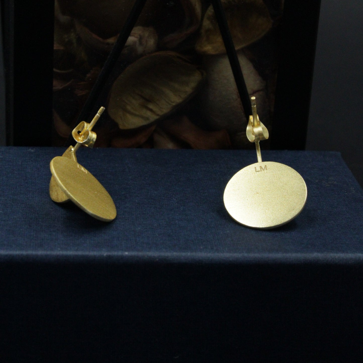 GROPIUS Designerohrringe vergoldet mit 18 kt Gold