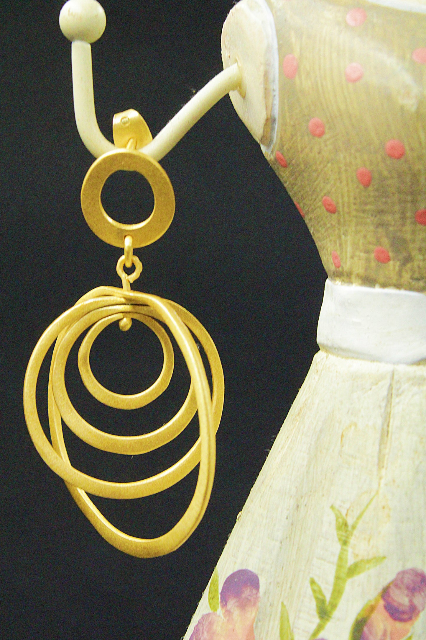 MILLE ANELLI Designer-Ohrringe mit 18-karätigem Gold überzogen