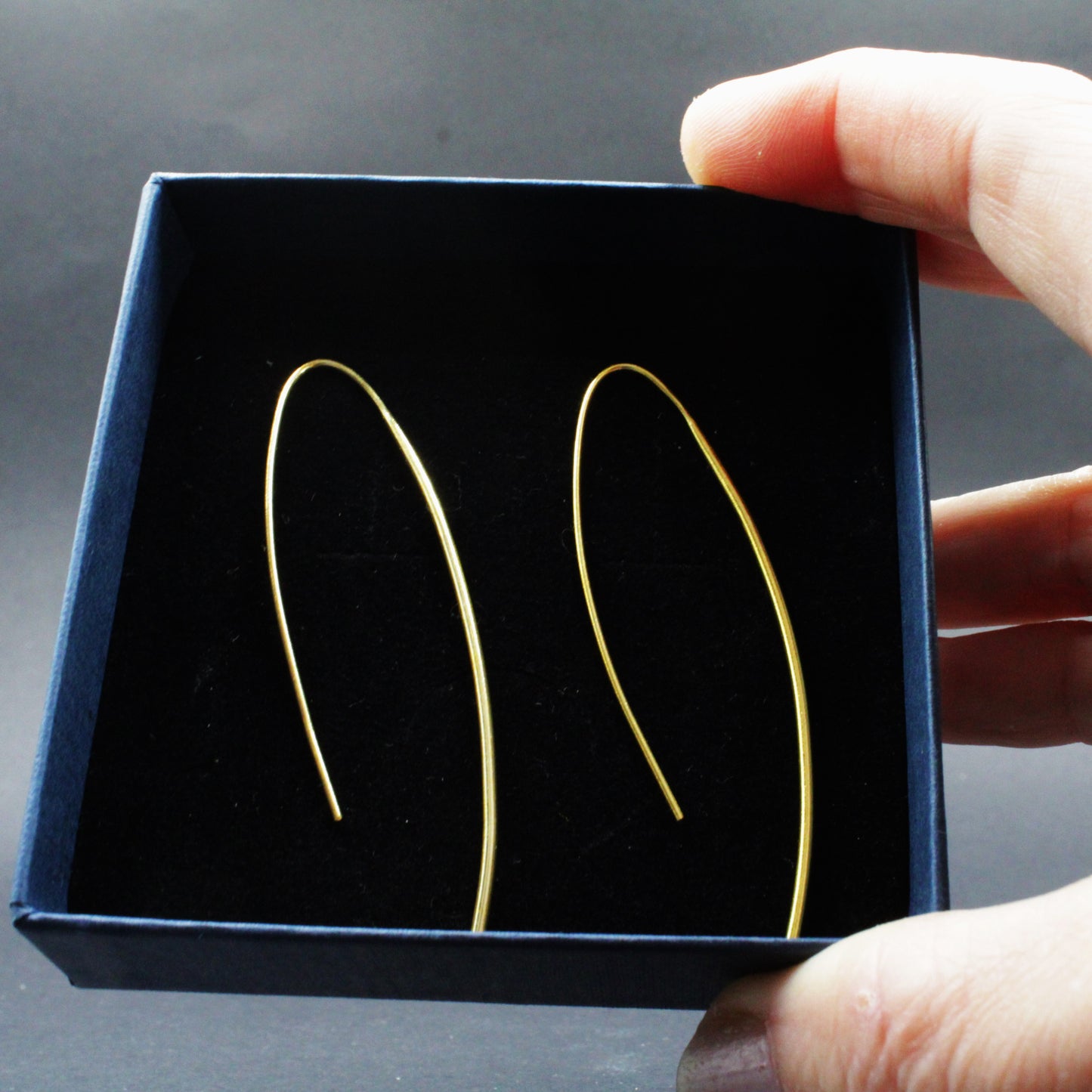 BENE Designer-Ohrringe vergoldet mit 18 kt Gold