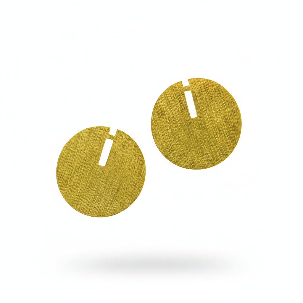 Pendientes DISK bañados en oro