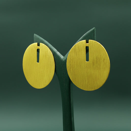DISK earrings plated in 18kt gold