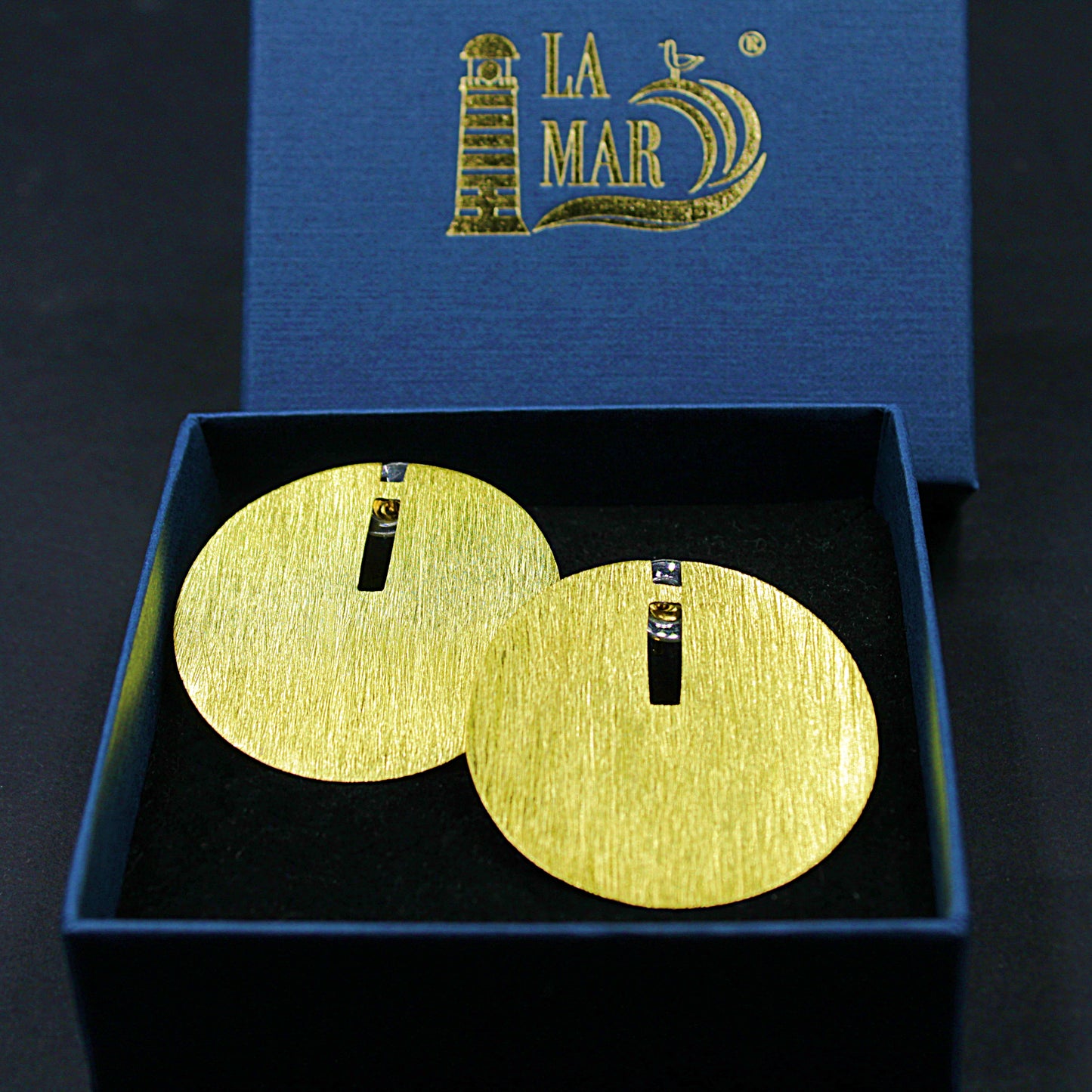 DISK-Ohrringe mit 18-karätigem Gold überzogen