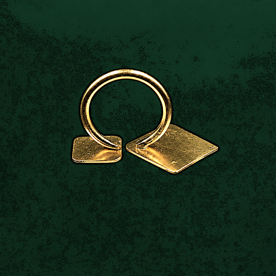 Gold plated POKER ring