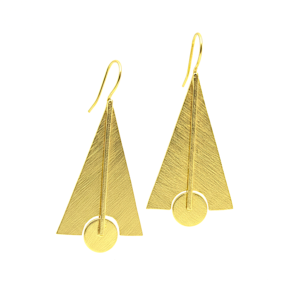 Pendientes CONCORDE bañados en oro - Diseño con carácter