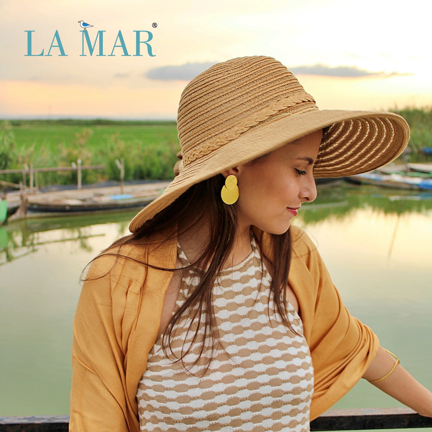 ECLIPSE two-in-one gold-plated earrings