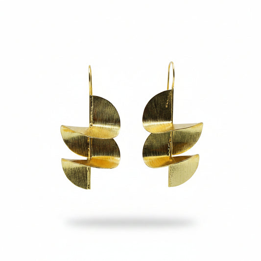 BOWIE earrings plated in 18kt gold