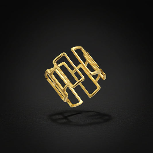 Anillo CHICAGO chapado en oro