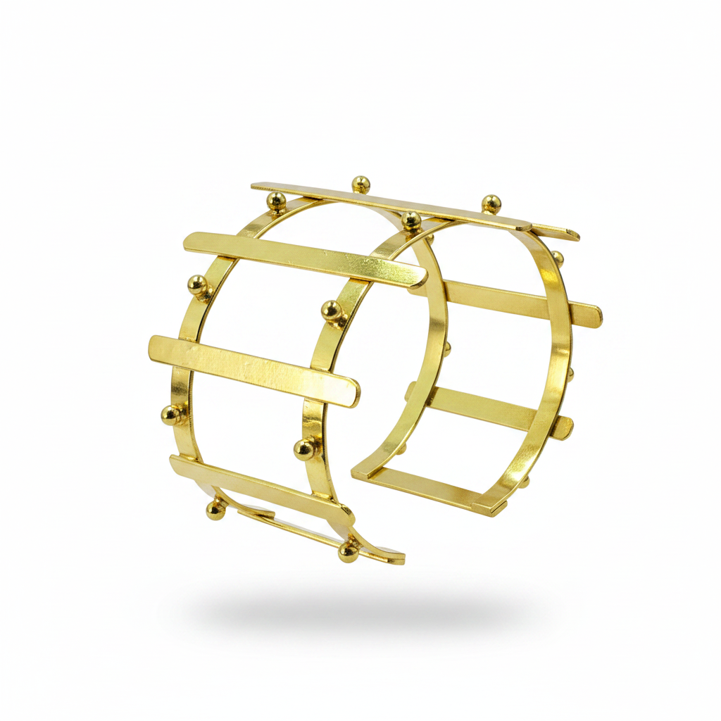 Brazalete MINERVA bañado en oro - Diseño con carácter