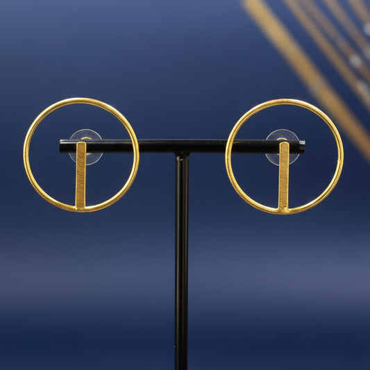 Pendientes SALERNO de diseño bañados en oro