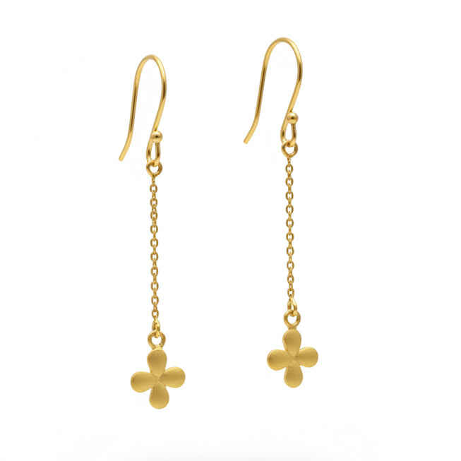 Pendientes FLOR con flor bañados en oro