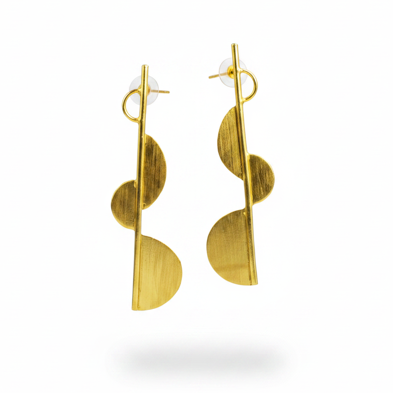 Pendientes IMPERIA bañados en oro - Diseño con carácter