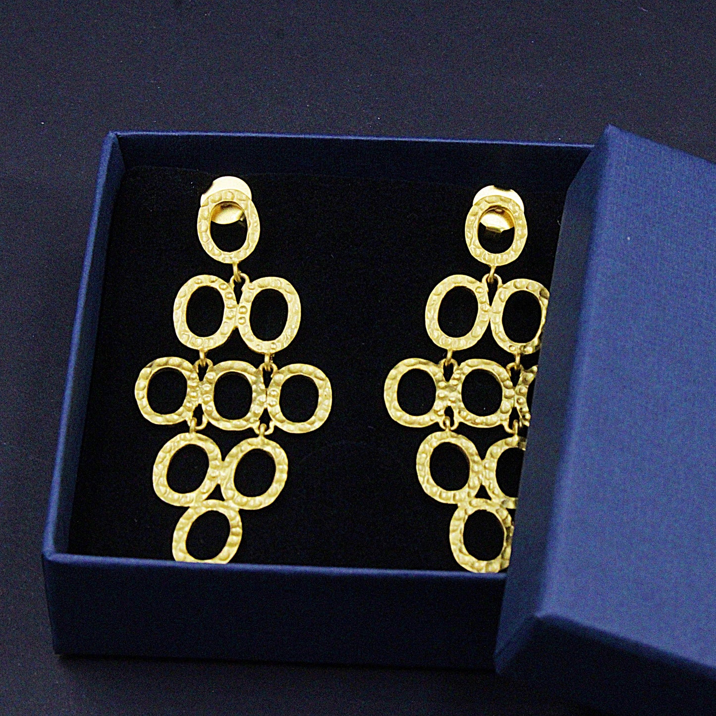 Pendientes KLIMT bañados en oro