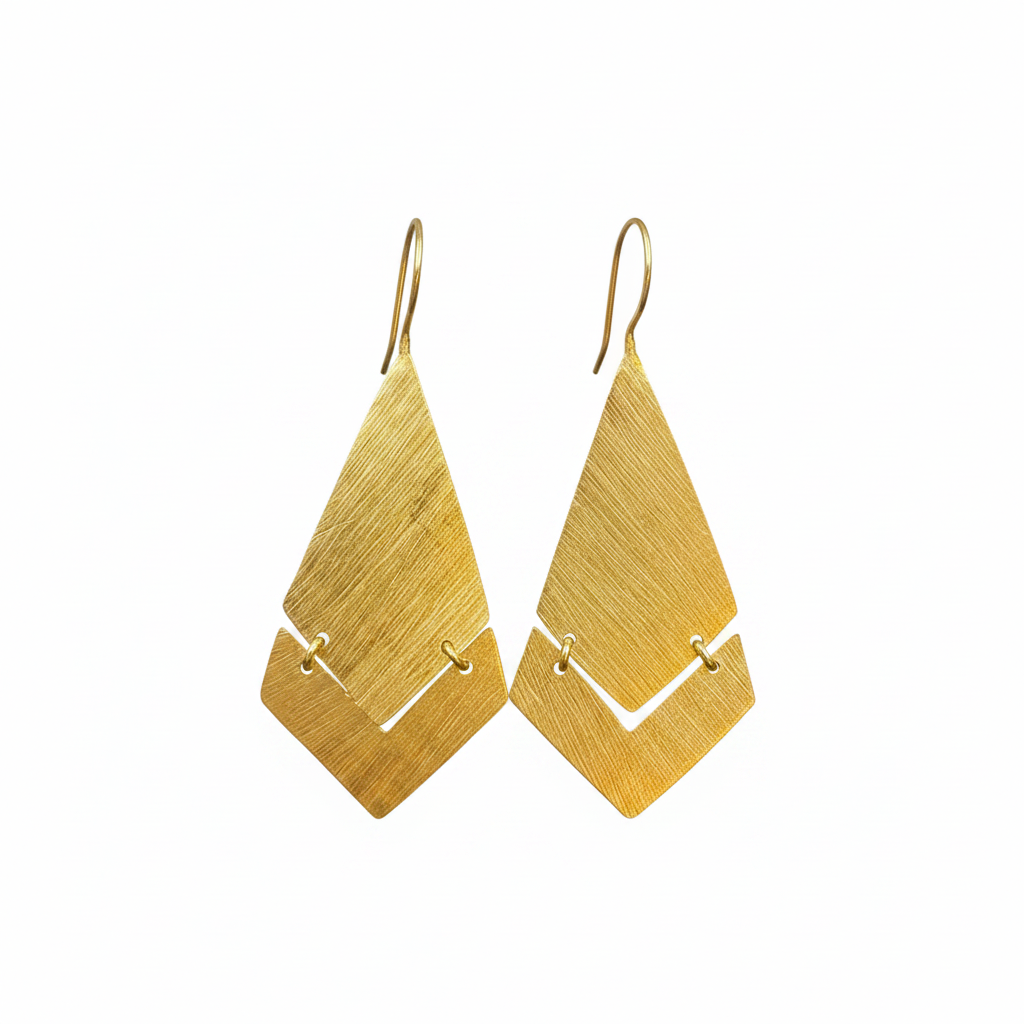 DISK earrings plated in 18kt gold